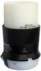 Hubbell Wiring Device-Kellems - 250 VAC, 30 Amp, NonNEMA Configuration, Industrial Grade, Self Grounding Connector - 1 Phase, 3 Poles, IP20, 0.35 to 1.15 Inch Cord Diameter - USA Tool & Supply