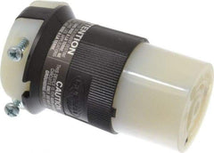 Hubbell Wiring Device-Kellems - 125/250 VAC, 20 Amp, NonNEMA Configuration, Industrial Grade, Ungrounded Connector - 1 Phase, 3 Poles, IP20, 0.325 to 0.93 Inch Cord Diameter - USA Tool & Supply
