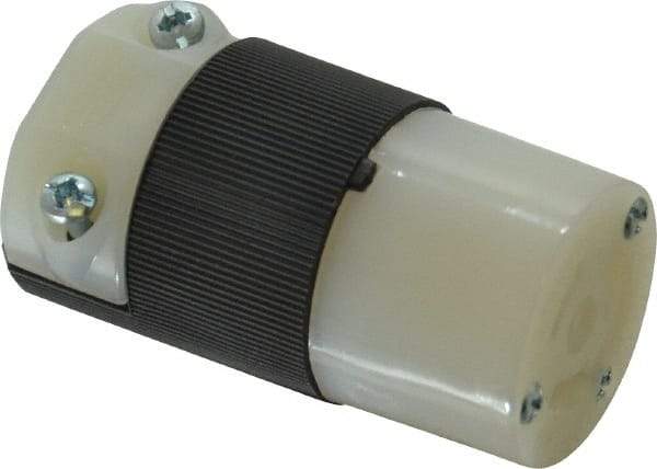 Hubbell Wiring Device-Kellems - 250 VAC, 15 Amp, L6-15R Configuration, Industrial Grade, Self Grounding Connector - 1 Phase, 2 Poles, IP20, 0.23 to 0.72 Inch Cord Diameter - USA Tool & Supply