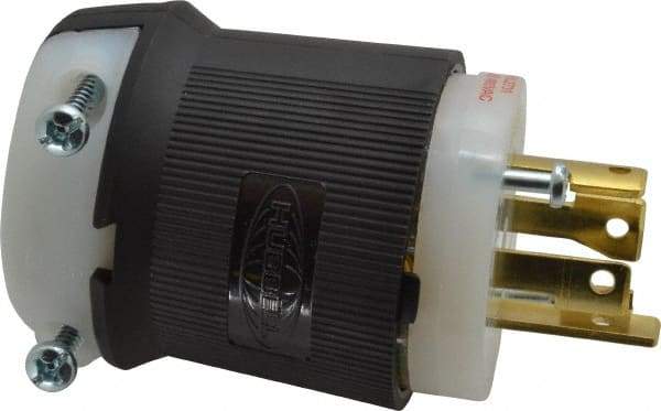 Hubbell Wiring Device-Kellems - 480 VAC, 30 Amp, L16-30P Configuration, Industrial Grade, Self Grounding Plug - 3 Phase, 3 Poles, IP20, 0.35 to 1.15 Inch Cord Diameter - USA Tool & Supply