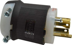 Hubbell Wiring Device-Kellems - 480 VAC, 30 Amp, L16-30P Configuration, Industrial Grade, Self Grounding Plug - 3 Phase, 3 Poles, IP20, 0.35 to 1.15 Inch Cord Diameter - USA Tool & Supply