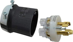 Hubbell Wiring Device-Kellems - 250 VAC, 30 Amp, NonNEMA Configuration, Industrial Grade, Self Grounding Plug - 3 Phase, 3 Poles, IP20, 0.35 to 1.15 Inch Cord Diameter - USA Tool & Supply