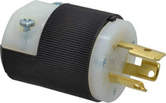 Hubbell Wiring Device-Kellems - 250 VAC, 15 Amp, L6-15P Configuration, Industrial Grade, Self Grounding Plug - 1 Phase, 2 Poles, IP20, 0.23 to 0.72 Inch Cord Diameter - USA Tool & Supply