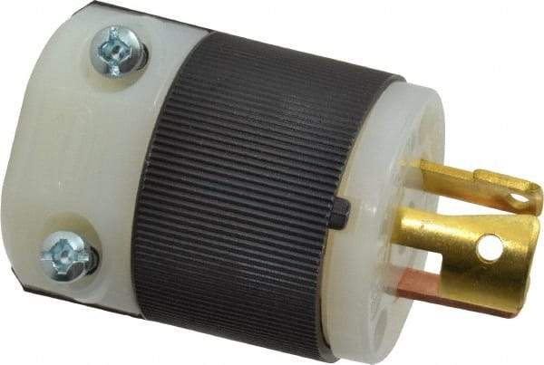 Hubbell Wiring Device-Kellems - 125/250 VAC, 10, 15 Amp, NonNEMA Configuration, Industrial Grade, Ungrounded Plug - 1 Phase, 3 Poles, IP20, 0.23 to 0.72 Inch Cord Diameter - USA Tool & Supply