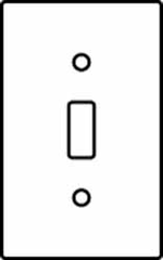 Hubbell Wiring Device-Kellems - 1 Gang, 4-1/2 Inch Long x 2.78 Inch Wide, Standard Switch Plate - Toggle Switch, Brass, Brass - USA Tool & Supply