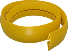 Hubbell Wiring Device-Kellems - 1 Channel, 5 Ft Long, 1/2" Max Compatible Cable Diam, Yellow PVC On Floor Cable Cover - 3" Overall Width x 3/4" Overall Height, 3/4" Channel Width x 1/2" Channel Height - USA Tool & Supply