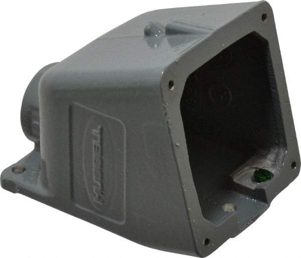 Hubbell Wiring Device-Kellems - 20, 30 Amp, 1 Inch Hub Size, Cast Aluminum Pin and Sleeve Angle Back Box - IP54, IP67, 15° Box Angle - USA Tool & Supply