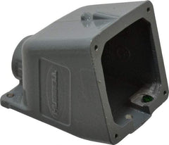Hubbell Wiring Device-Kellems - 20, 30 Amp, 1 Inch Hub Size, Cast Aluminum Pin and Sleeve Angle Back Box - IP54, IP67, 15° Box Angle - USA Tool & Supply