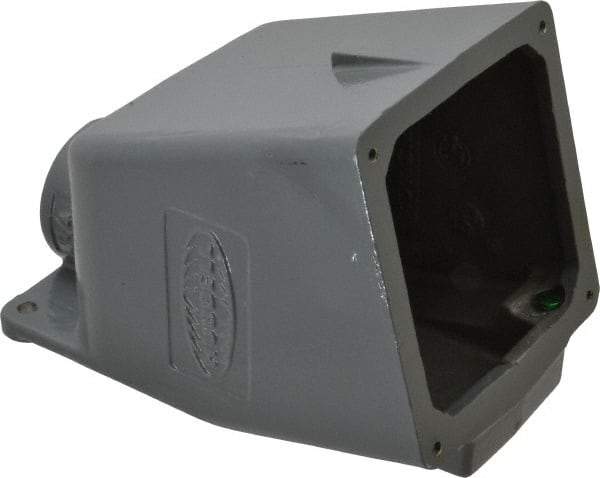 Hubbell Wiring Device-Kellems - 60, 63 Amp, 1-1/4 Inch Hub Size, Cast Aluminum Pin and Sleeve Angle Back Box - IP67, 15° Box Angle - USA Tool & Supply