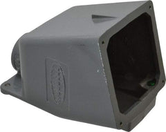 Hubbell Wiring Device-Kellems - 60, 63 Amp, 1-1/4 Inch Hub Size, Cast Aluminum Pin and Sleeve Angle Back Box - IP67, 15° Box Angle - USA Tool & Supply