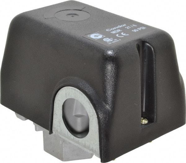 ACI - DP, 20 to 40 psi, Air Compressor Pressure and Level Switch - 1/2 (Conduit Fitting), 1/4 (Pressure), 7/8 Inch (Conduit Opening) Connector, Screw Terminal, For Use with ACI Controls Motors - USA Tool & Supply