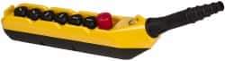 ACI - 7 Operator, Mushroom Head Pendant Control Station - No Legend, NO/NC Contact - USA Tool & Supply