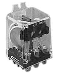 ACI - 8 Pins, 1/2 hp, Square Electromechanical Blade General Purpose Relay - 10 Amp at 240 VAC, DPDT, 230 VAC - USA Tool & Supply