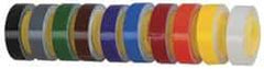 3M - 8' Long x 0.215" Wide, Polyester Film, Write On Tape Refills - Multicolor Background, Self Adhesive, Blank - USA Tool & Supply