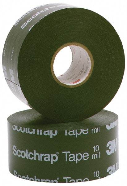 3M - 6" x 100', Black Vinyl Electrical Tape - Series 51, 20 mil Thick, 575 V/mil Dielectric Strength, 40 Lb./Inch Tensile Strength - USA Tool & Supply