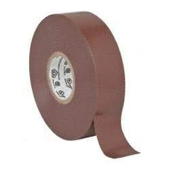 3M - 3/4" x 66', Brown Vinyl Electrical Tape - Series 35, 7 mil Thick, 1,250 V/mil Dielectric Strength, 17 Lb./Inch Tensile Strength - USA Tool & Supply