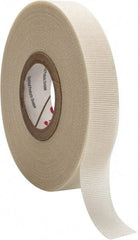 3M - 1/2" x 66', White Glass Cloth Electrical Tape - Series 69, 7 mil Thick, 180 Lb./Inch Tensile Strength - USA Tool & Supply