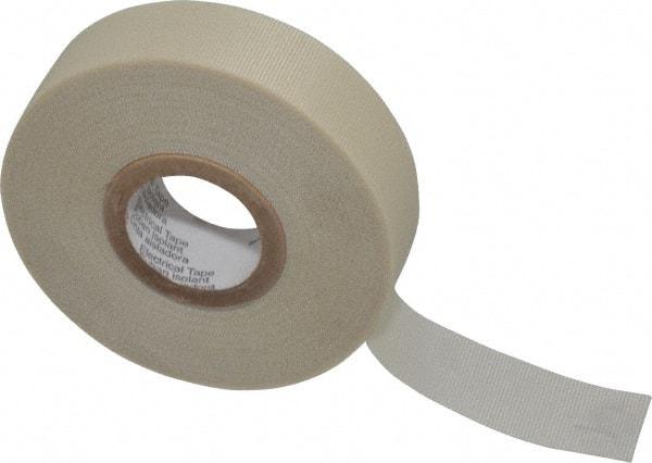 3M - 3/4" x 66', White Glass Cloth Electrical Tape - Series 69, 7 mil Thick, 180 Lb./Inch Tensile Strength - USA Tool & Supply