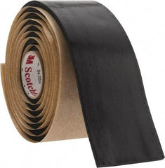 3M - 1-1/2" x 5', Black Rubber Electrical Tape - Series SCOTCHFIL, 125 mil Thick, 575 V/mil Dielectric Strength - USA Tool & Supply