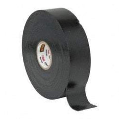 3M - 1" x 30', Black Rubber Electrical Tape - Series 130C, 30 mil Thick, 750 V/mil Dielectric Strength, 7.5 Lb./Inch Tensile Strength - USA Tool & Supply