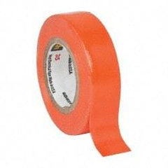 3M - 1/2" x 20', Orange Vinyl Electrical Tape - Series 35, 7 mil Thick, 1,250 V/mil Dielectric Strength, 17 Lb./Inch Tensile Strength - USA Tool & Supply