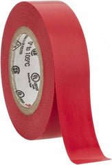 3M - 1/2" x 20', Red Vinyl Electrical Tape - Series 35, 7 mil Thick, 1,250 V/mil Dielectric Strength, 17 Lb./Inch Tensile Strength - USA Tool & Supply