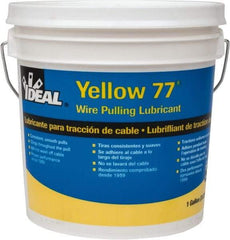 Ideal - 1 Gallon Pail, Yellow Wire Pulling Lubricant Wax - 40 to 120°F, RoHS Compliant, UL Listed - USA Tool & Supply