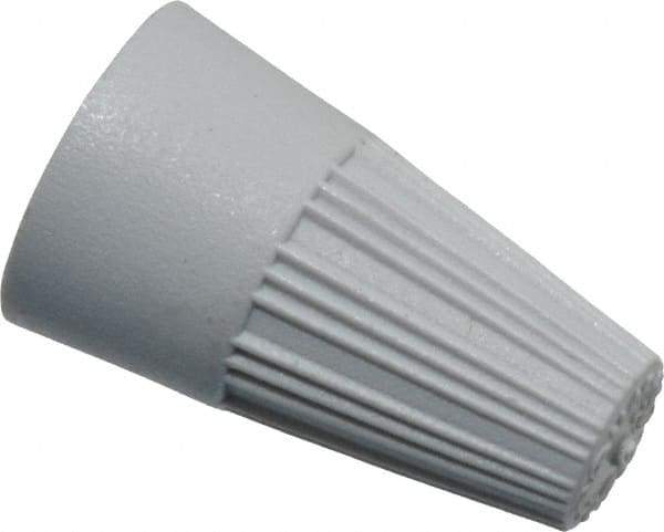 Thomas & Betts - 1, 22 + & 1, 20 to 2, 16 AWG, 300 Volt, Corrosion Resistant, Standard Twist on Wire Connector - Gray - USA Tool & Supply