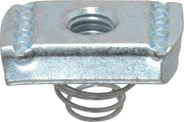 Thomas & Betts - Steel Short Spring Strut Nut - 3/8" Bolt, Used with Thomas & Betts Channel Type B Only - USA Tool & Supply