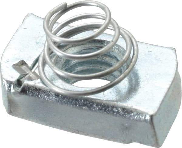 Thomas & Betts - Steel Short Spring Strut Nut - 1/2" Bolt, Used with Thomas & Betts Channel Type B Only - USA Tool & Supply