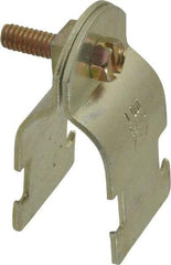 Thomas & Betts - 1" Pipe, 14 Gauge" Pipe or Tube Clamp - Gold Galvanized, 1,000 Lb Capacity - USA Tool & Supply