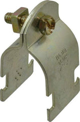 Thomas & Betts - 1-1/4" Pipe, 14 Gauge" Pipe or Tube Clamp - Gold Galvanized, 1,000 Lb Capacity - USA Tool & Supply