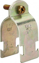 Thomas & Betts - 1-3/8" Pipe, 14 Gauge" Pipe or Tube Clamp - Gold Galvanized, 1,000 Lb Capacity - USA Tool & Supply