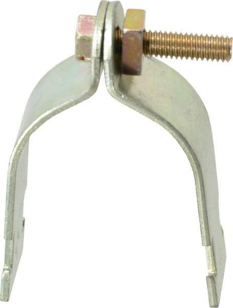 Thomas & Betts - 2" Pipe, 12 Gauge" Pipe or Tube Clamp - Gold Galvanized, 1,000 Lb Capacity - USA Tool & Supply