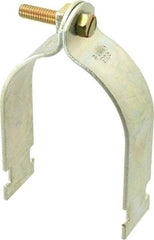 Thomas & Betts - 3" Pipe, 1/8 Gauge" Pipe or Conduit Clamp - Gold Galvanized, Rigid & IMC Conduit - USA Tool & Supply