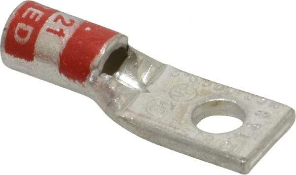 Thomas & Betts - 8 AWG Noninsulated Crimp Connection Square Ring Terminal - #10 Stud, 1.16" OAL x 0.39" Wide, Tin Plated Copper Contact - USA Tool & Supply