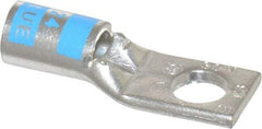 Thomas & Betts - 6 AWG Noninsulated Compression Connection Square Ring Terminal - 1/4" Stud, 1.23" OAL x 0.44" Wide, Tin Plated Copper Contact - USA Tool & Supply