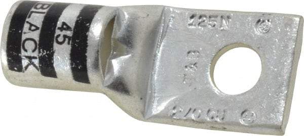 Thomas & Betts - 2/0 AWG Noninsulated Compression Connection Square Ring Terminal - 5/16" Stud, 1.88" OAL x 0.83" Wide, Tin Plated Copper Contact - USA Tool & Supply