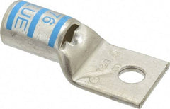 Thomas & Betts - 400 kcmil Wire Noninsulated Compression Connection Square Ring Terminal - 1/2" Stud, 3.2" OAL x 1.41" Wide, Tin Plated Copper Contact - USA Tool & Supply