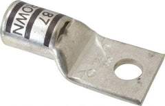 Thomas & Betts - 500 kcmil Wire Noninsulated Compression Connection Square Ring Terminal - 5/8" Stud, 3.63" OAL x 1.61" Wide, Tin Plated Copper Contact - USA Tool & Supply