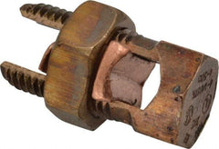 Thomas & Betts - 14 to 1/0 AWG, Copper Wire Compatible, Copper Alloy, Hex Split Bolt Connector - 1-19/32" OAL, 3/4" Head Width, 15/16" Base Width - USA Tool & Supply