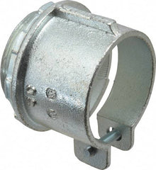 Thomas & Betts - 2" Trade, Malleable Iron Squeeze Clamp Straight FMC Conduit Connector - Noninsulated - USA Tool & Supply