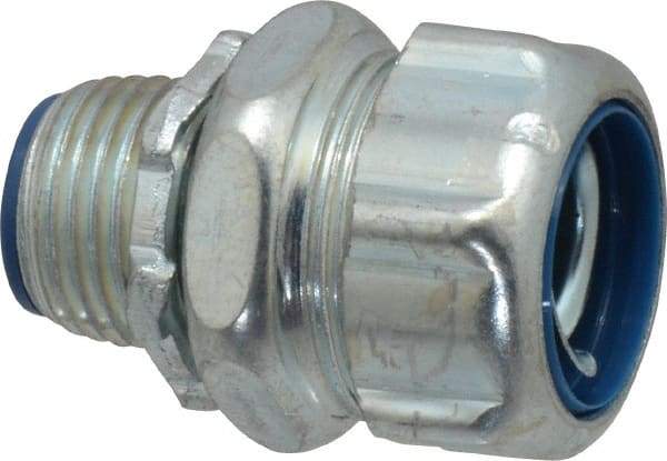 Thomas & Betts - 1/2" Trade, Steel Threaded Straight Liquidtight Conduit Connector - Insulated - USA Tool & Supply