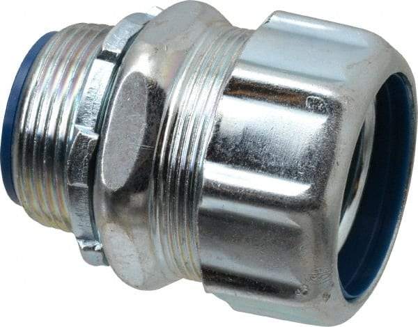 Thomas & Betts - 1-1/4" Trade, Steel Threaded Straight Liquidtight Conduit Connector - Insulated - USA Tool & Supply