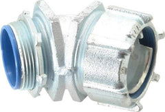 Thomas & Betts - 1-1/2" Trade, Malleable Iron Threaded Angled Liquidtight Conduit Connector - Insulated - USA Tool & Supply