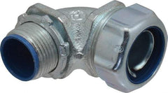 Thomas & Betts - 3/4" Trade, Malleable Iron Threaded Angled Liquidtight Conduit Connector - Insulated - USA Tool & Supply