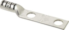 Thomas & Betts - 2/0 AWG Noninsulated Compression Connection Rectangle Ring Terminal - 1/2" Stud, 4.2" OAL x 0.83" Wide, Tin Plated Copper Contact - USA Tool & Supply