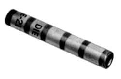 Thomas & Betts - 500mm Wire Size Compatible, Noninsulated, Crimp-On Butt Splice Terminal - 2 Wire Entries, Copper Contacts, Tin Contact Plating, 4-3/4" OAL, Brown - USA Tool & Supply