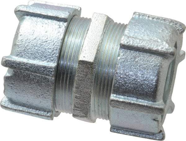 Thomas & Betts - 1-1/4" Trade, Malleable Iron Compression Rigid/Intermediate (IMC) Conduit Coupling - Noninsulated - USA Tool & Supply