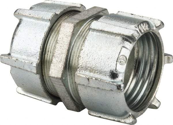 Thomas & Betts - 1-1/2" Trade, Malleable Iron Compression Rigid/Intermediate (IMC) Conduit Coupling - Noninsulated - USA Tool & Supply